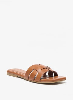 Flora Bella By Shoexpress صندل مسطح سهل الارتداء ومزخرف  - Image 1