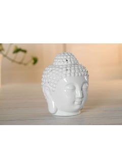 PeepalComm Premium Ceremic White Buddha Aroma Oil Diffuser with 1 Sandalwood Oil and 2 TLight Candles for All Air Freshner and Home Decor  - Image 3