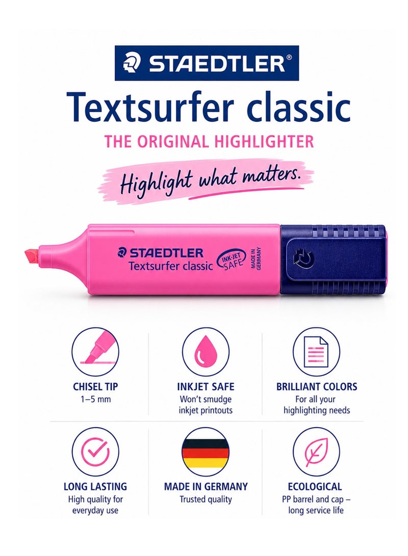 STAEDTLER 1-Piece Textsurfer Highlighter Pink - Image 1