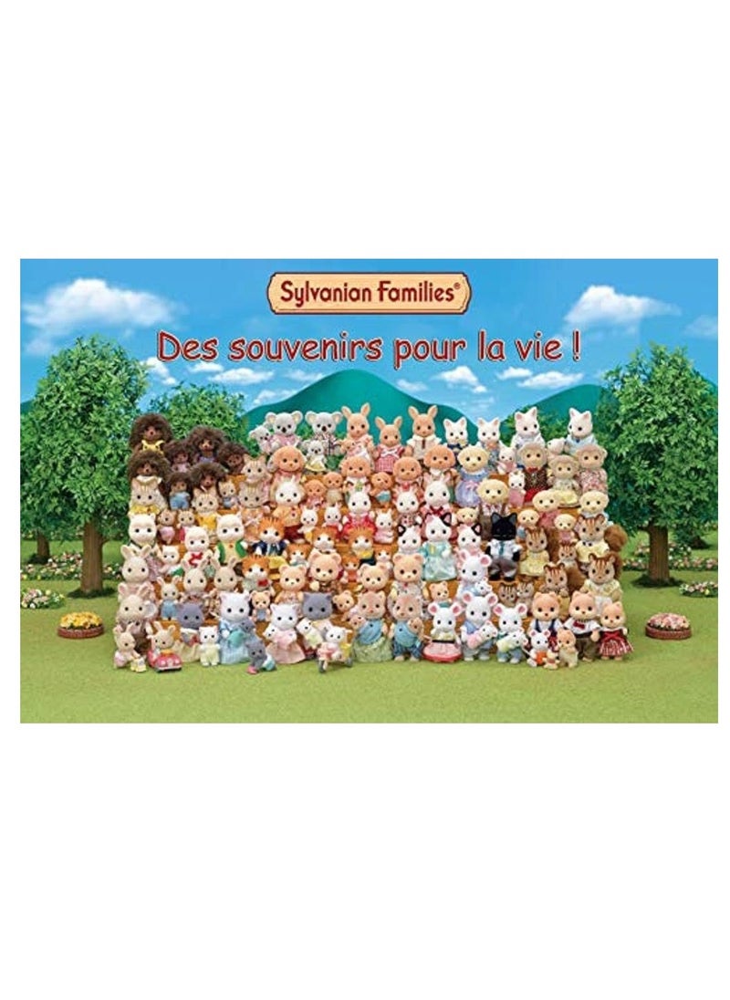 Sylvanian Families - Chocolate Rabbit Brother with Bathroom Accessories | Includes Sink, Toilet, Bath Mat, Soap, and Toilet Paper | Velvety Doll, 7 cm | Ideal for Ages 3 & Up - Image 1