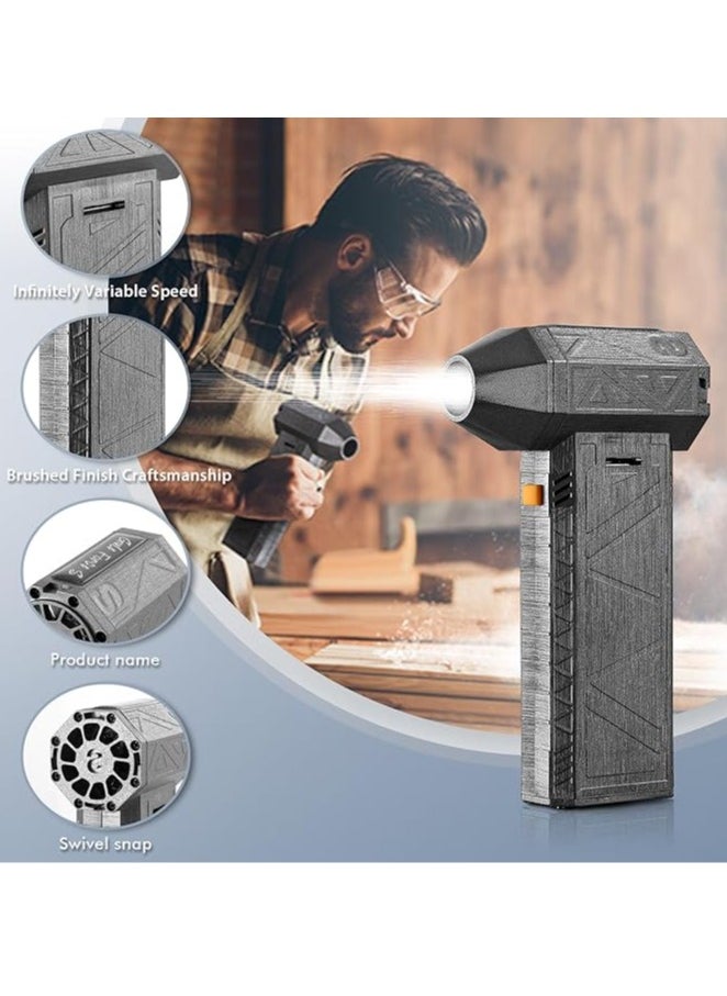 Bukela 3-In-1 Mini Jet Dry Blower, 130000 RPM Portable Mini Jet Blower, Vacuum Cleaner & Safety Hammer, 52M/S Wind Speed, Portable Rechargeable Cordless Compressed Air Duster Cleaner  - Image 4