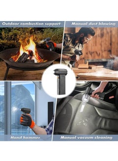 Bukela 3-In-1 Mini Jet Dry Blower, 130000 RPM Portable Mini Jet Blower, Vacuum Cleaner & Safety Hammer, 52M/S Wind Speed, Portable Rechargeable Cordless Compressed Air Duster Cleaner  - Image 5