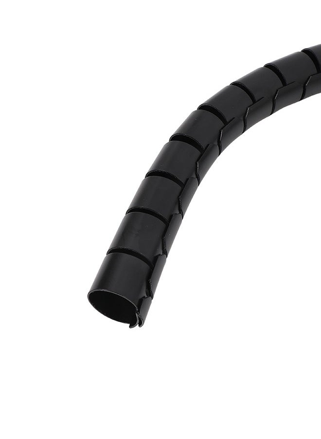 LAWAZIM - Coiled Tube Cable Sleeve - 1.5mx22mm, Black - Flexible Cable Organizer for Home Office, TV, PC, and Car, Durable Wire Management Sleeve for HDMI, USB, Power Cords, Ethernet Home Theater Cables - Image 1