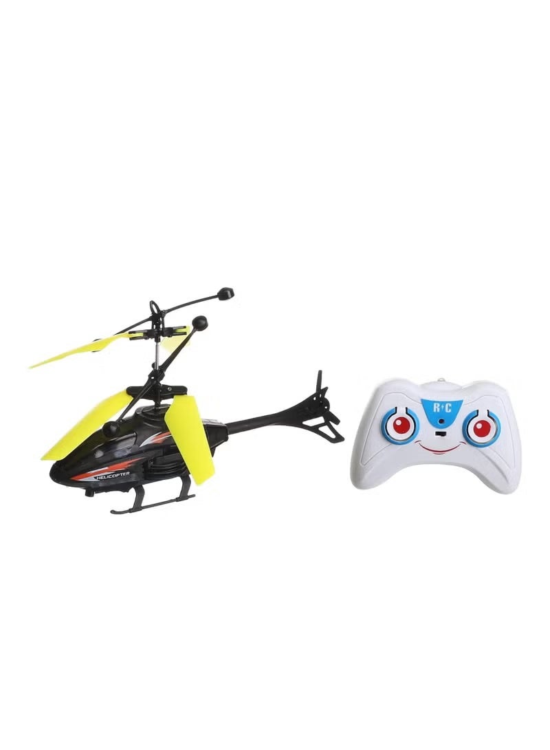هليكوبتر لعبة بالتحكم عن بُعد للأطفال – هليكوبتر ريموت كنترول متعددة الألوان بإضاءة LED وقابلة للشحن USB للطيران الداخلي - Image 3