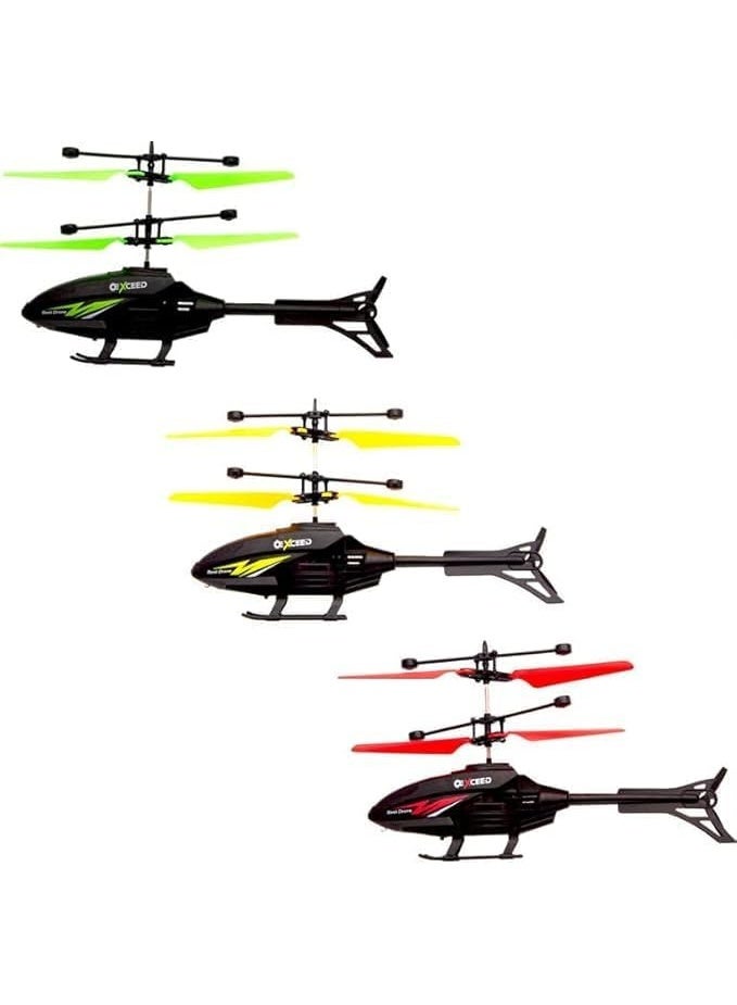 هليكوبتر لعبة بالتحكم عن بُعد للأطفال – هليكوبتر ريموت كنترول متعددة الألوان بإضاءة LED وقابلة للشحن USB للطيران الداخلي - Image 4
