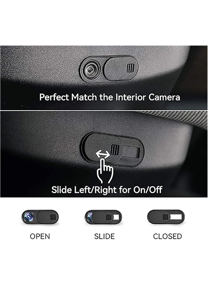 Three camera privacy switches, compatible with Tesla Model 3 Y X S car camera head cover slider ultra-thin camera shield protector, webcam privacy protection