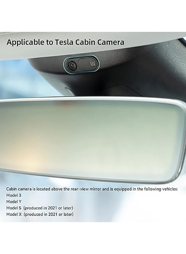 Three camera privacy switches, compatible with Tesla Model 3 Y X S car camera head cover slider ultra-thin camera shield protector, webcam privacy protection