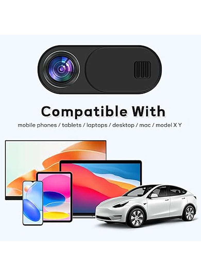 Three camera privacy switches, compatible with Tesla Model 3 Y X S car camera head cover slider ultra-thin camera shield protector, webcam privacy protection