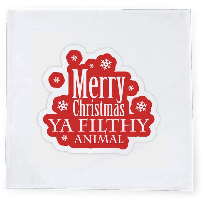 Khakee 6 Pcs Christmas Theme Tafta Silk Table Napkins 10x 10 for Xmas Decoration Christmas OrnamentsChristmas Gift npxmas236P - Image 2