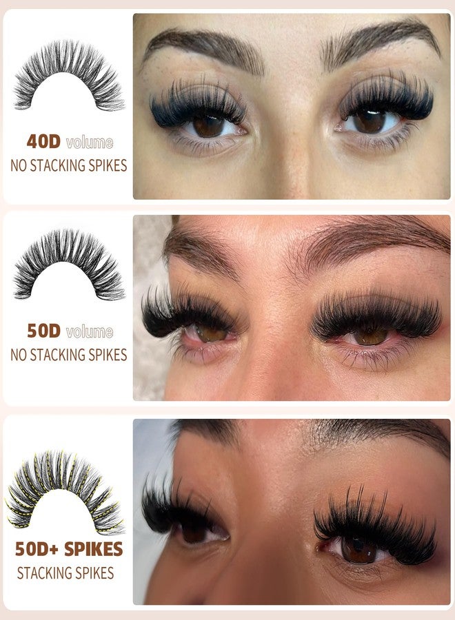 Geeneiya Volume Lash Clusters Kit with 16-18MM Spikes Eyelash Clusters 10-18MM DIY Lash Extension Kit D Cluster Eyelash Extensions Individual Lashes with Lash Bond and Seal, Tweezers for Beginners - Image 5