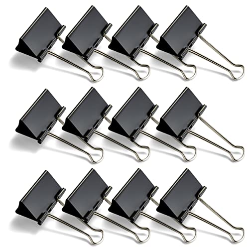 Officemate Large Binder Clips, 2 inch Wide, 1 inch Capacity, Box of 12 (99100) - Image 3