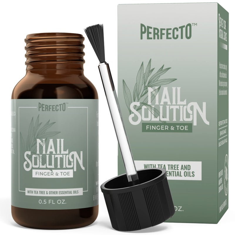 Perfecto Toenail Treatment with Tea Tree Oil - Fingernail and Toe Nail Treatment Extra Strength - Nail Repair Foot Nail Treatment - Renews Foot, Yellow & Cracked Nails - Image 1