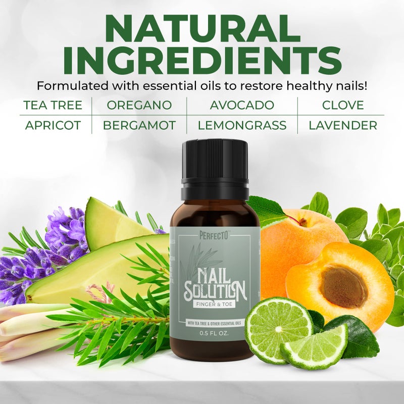 Perfecto Toenail Treatment with Tea Tree Oil - Fingernail and Toe Nail Treatment Extra Strength - Nail Repair Foot Nail Treatment - Renews Foot, Yellow & Cracked Nails - Image 4