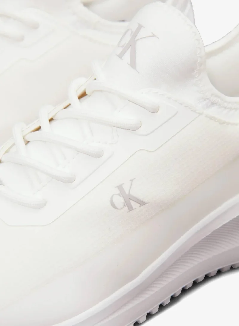 Calvin Klein Jeans Bright White/Oyster Mushroom Ripstop Trainers for Women | Best Price UAE