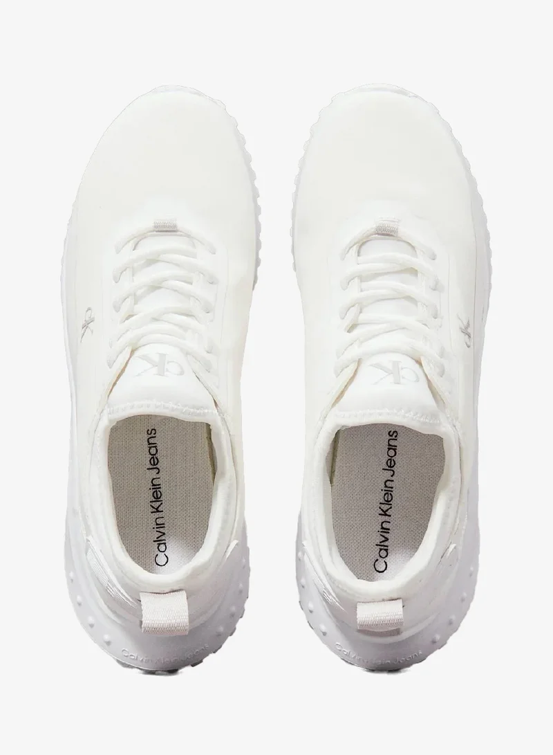 Calvin Klein Jeans Bright White/Oyster Mushroom Ripstop Trainers for Women | Best Price UAE