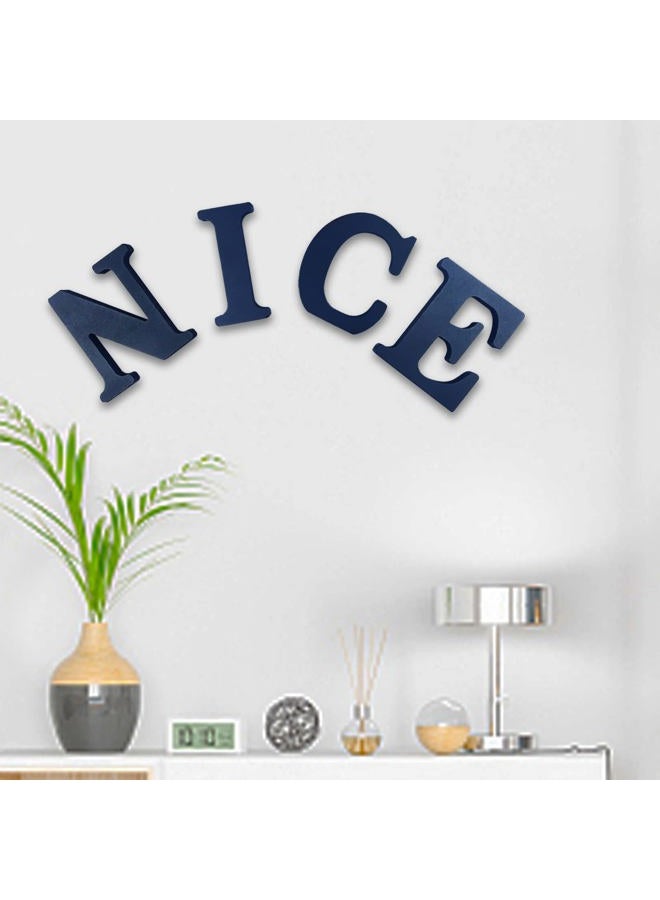 AOCEAN 6 Inch Black Wood Letters, Unfinished Wood Letters for Wall Decor Decorative Standing Letters Slices Sign Board Decoration for Craft Home Party Projects (M) - Image 4
