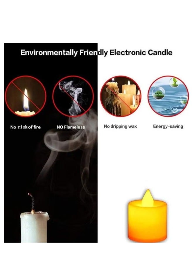 مجموعة من 24 شمعة LED مضيئة متعددة الألوان - Image 3