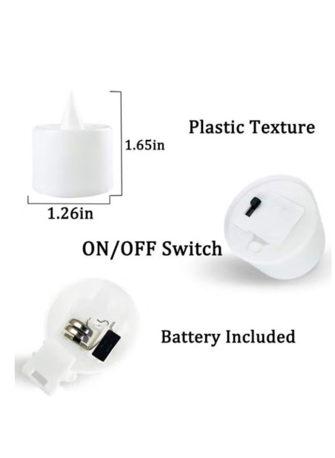 مجموعة من 24 شمعة LED مضيئة متعددة الألوان - Image 4