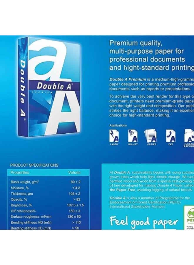 Double A Premium A5 Paper -  80gsm 500 Sheets a5 - Image 2