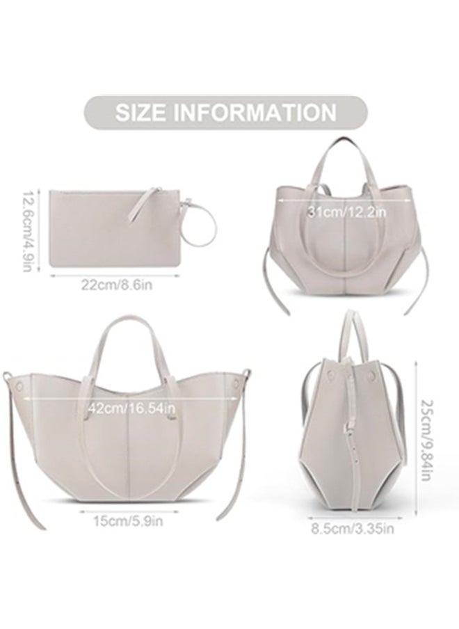 Juoxeepy - Juoxeepy Work Bag Faux Leather Tote Bag for Women Trendy Handbag Purse Fall Shoulder Bag with Magnetic Closure - Image 1