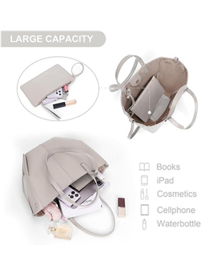 Juoxeepy - Juoxeepy Work Bag Faux Leather Tote Bag for Women Trendy Handbag Purse Fall Shoulder Bag with Magnetic Closure - Image 1