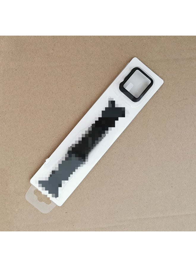 For Apple Silicone Case Watch Strap For Apple Watch 87SE654321 Solid Color PC Case 2 In 1-Color:Black-Exterior Dimension:40MMSM Short  - Image 1