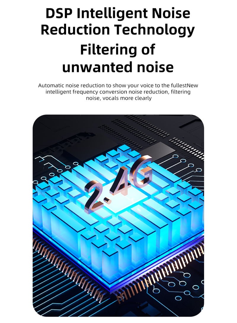 ميكروفون لاسلكي، ميكروفون هاتف محمول بتقنية البلوتوث مع وظيفة إلغاء الصوت/الضوضاء - Image 4