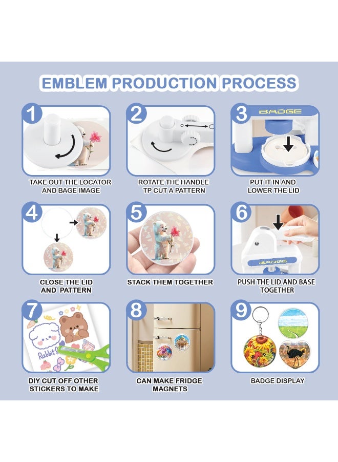 عام شارة آلة بارو ماكينة دليل شارة آلة ثلاثة في واحد الأطفال شارة آلة محلية الصنع الثلاجة ملصقا لتقوم بها بنفسك لعبة - Image 3