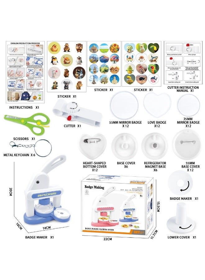 عام شارة آلة بارو ماكينة دليل شارة آلة ثلاثة في واحد الأطفال شارة آلة محلية الصنع الثلاجة ملصقا لتقوم بها بنفسك لعبة - Image 2
