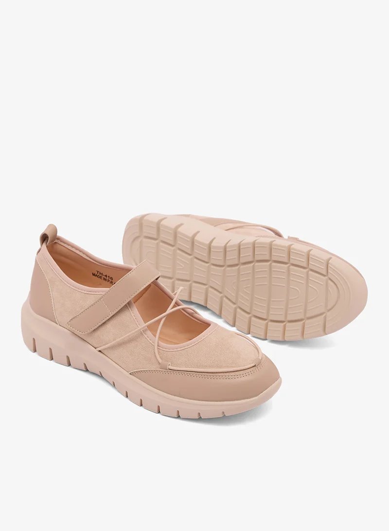 Brown Beige Slip On Ballet Sneakers for Women | Best Price UAE