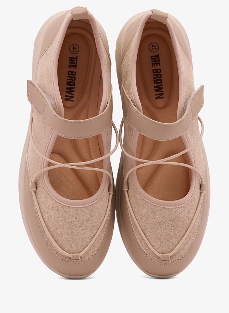 Brown Beige Slip On Ballet Sneakers for Women | Best Price UAE