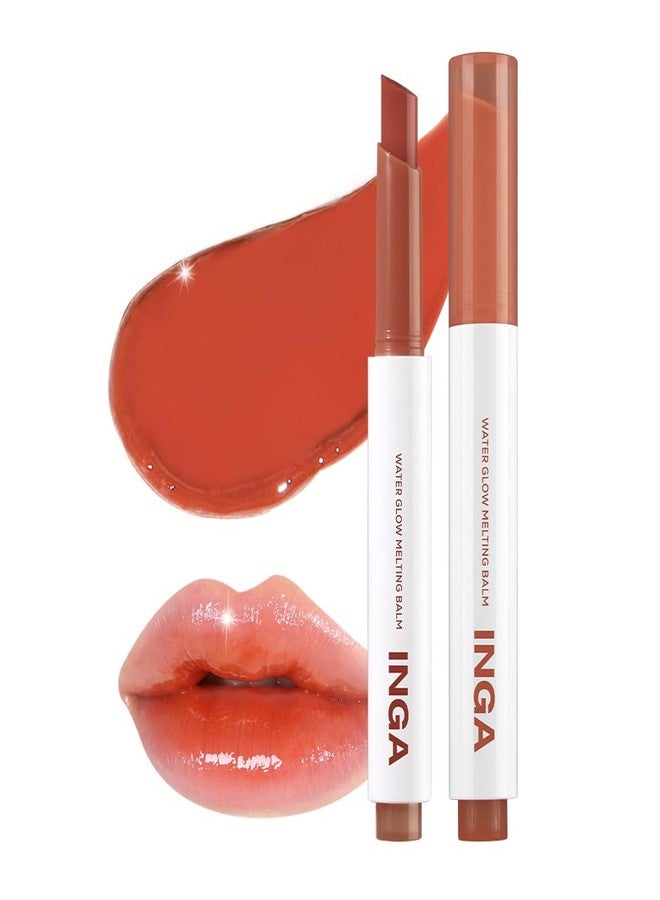 INGA Water Glow Melting Balm - [MAPLE JUICE] | Hydrating Sheer Lip Balm with Juicy & Melting Texture - Non-Sticky, Plumping Effect - K-Beauty Glass Lip Look