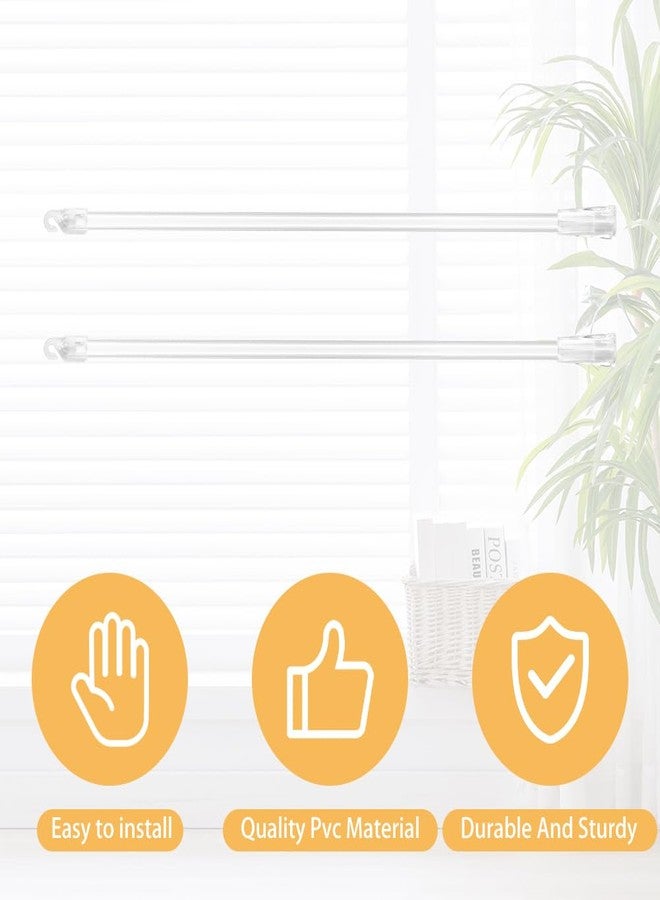 Tookie 2pcs Vertical Blind Wand Replacement Parts - Clear Acrylic Tilt Rod With Hooks, Opener Long Window Stick (17inch) - Image 5
