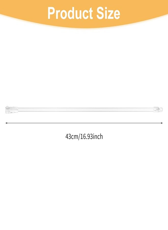 Tookie 2pcs Vertical Blind Wand Replacement Parts - Clear Acrylic Tilt Rod With Hooks, Opener Long Window Stick (17inch) - Image 2