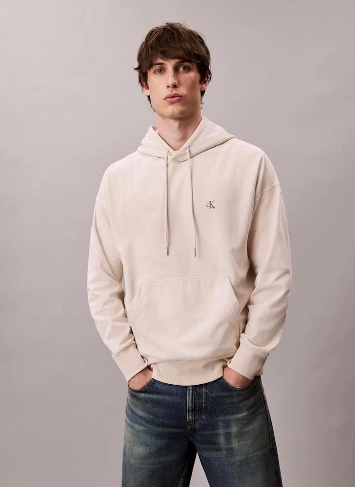 Relaxed Cotton Terry Hoodie