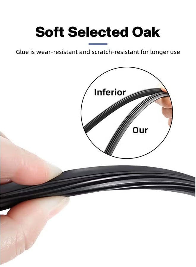 Realfrog 10pcs Car Wiper Blade Replacement Strip, DIY Adjustable Boneless Windscreen Blade Refills, Rubber Frameless Windshield Wiper Strip for Most Cars, Trucks, Buses,24in  - Image 2