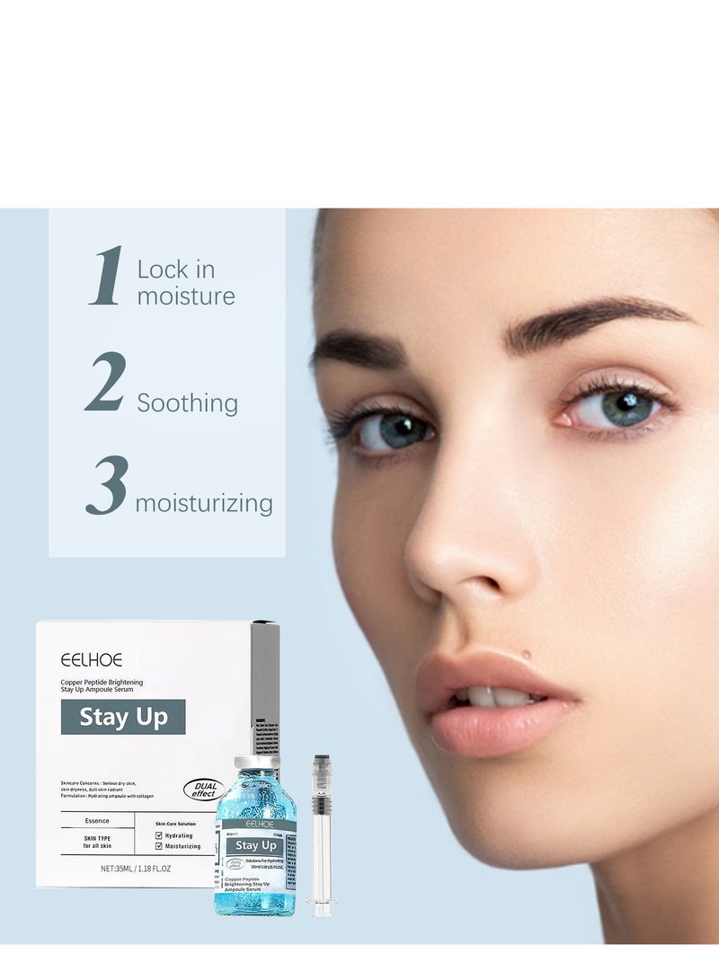 إيلهو مصل كوري مضاد للشيخوخة - مصل وجه ببتيد نحاسي للترطيب العميق وتعزيز الكولاجين ، يقلل من الخطوط الدقيقة والتجاعيد ، مناسب لجميع أنواع البشرة ، مرطب مهدئ للوجه (1 قطعة) - Image 3