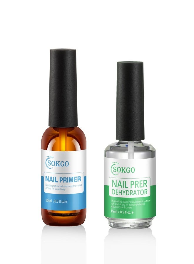 Sokgo Nail Dehydrator and Primer, Nail Supplies for Acrylic and UV Gels (Blue*Green, Large) - Image 1