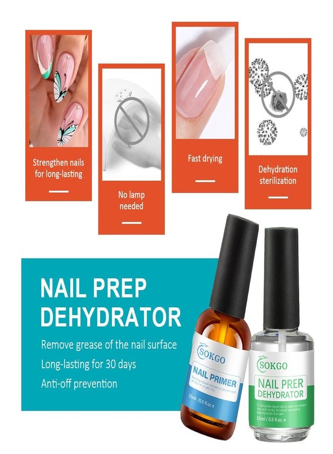 Sokgo Nail Dehydrator and Primer, Nail Supplies for Acrylic and UV Gels (Blue*Green, Large) - Image 2