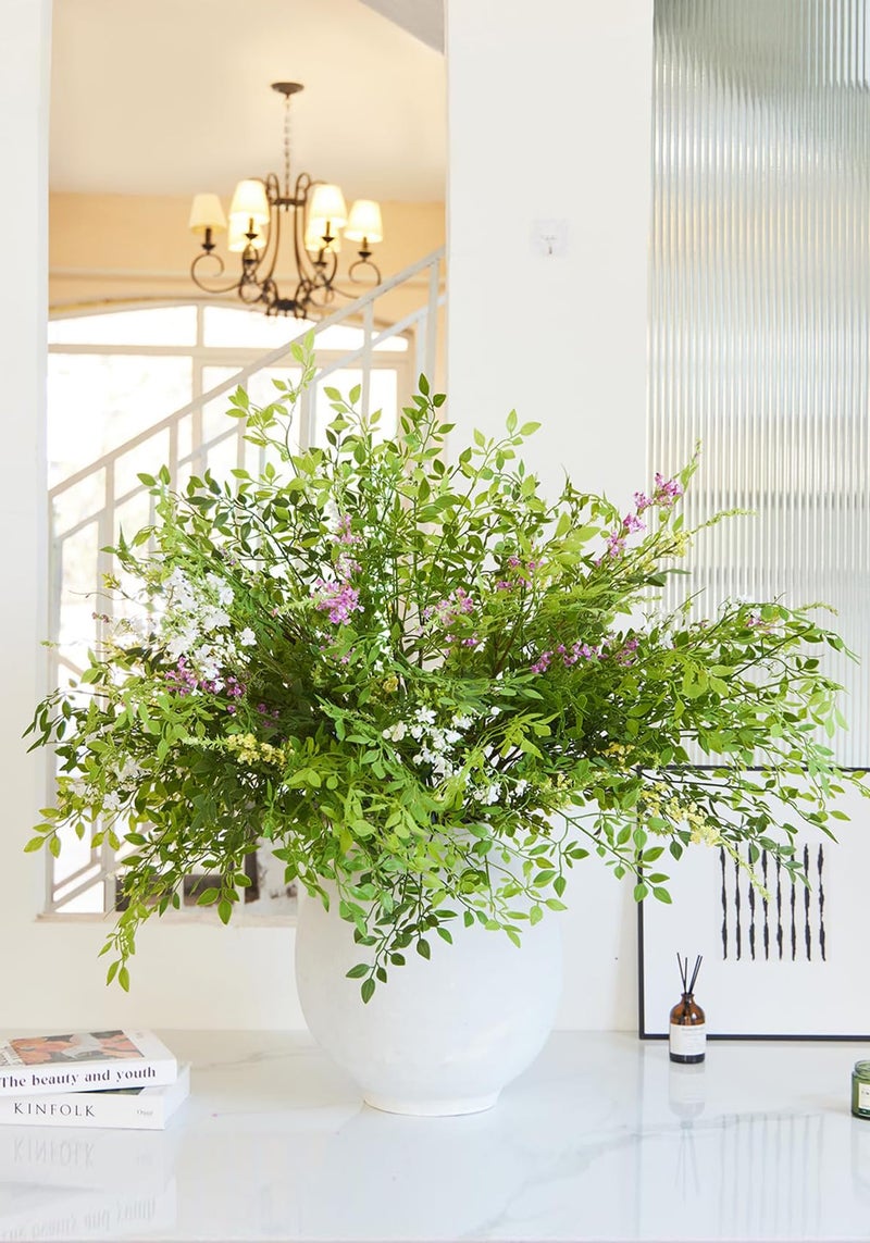 MISSPIN Artificial Flowers with Greenery Stems Faux Plants Indoor Branches for Tall Vase UltraRealistic 12 Pcs Wedding Centerpieces Home Decor DIY Bouquets