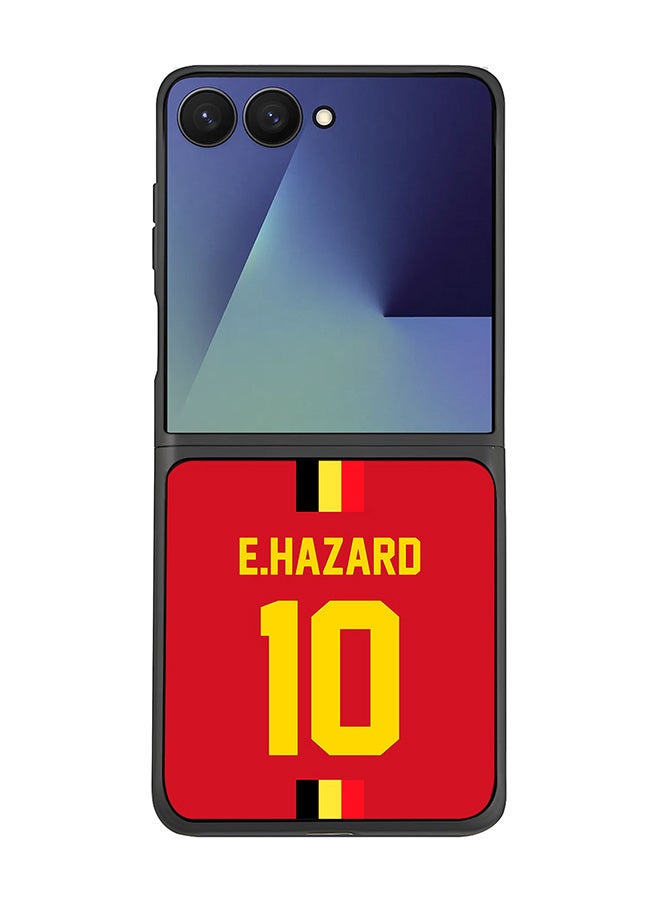 Stylizedd For Samsung Galaxy Z Flip7 Case,Slim fit Camera Protection, Shockproof Thin Phone cover  - Football - Belgium,  E.Hazard