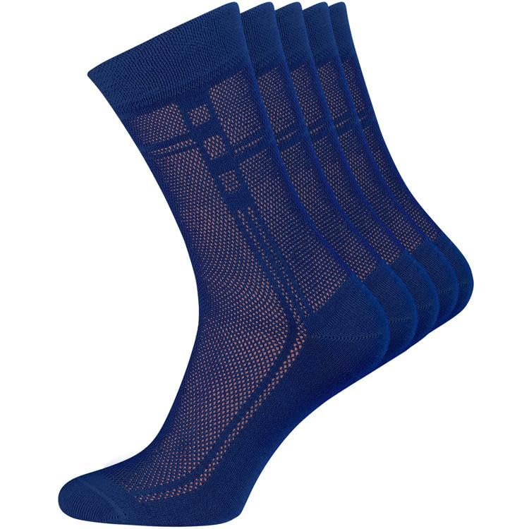 Duna Men’s Socks, Ultra Thin Breathable Cotton Mens Dress Socks (5 pack), Super Soft and Lightweight Sock for Men, Blue - Image 1