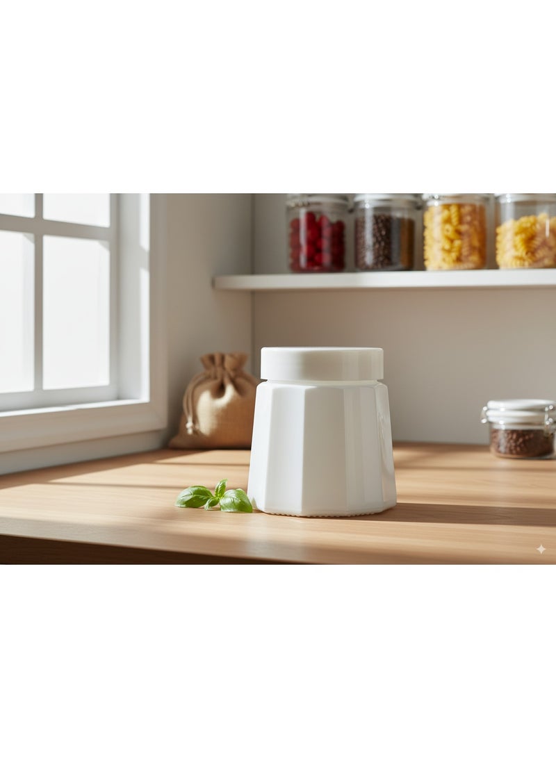 CROCO JAR Premium Color Coated & Printed Design 300 ML JUBILEE OPK WHITE JAR -2 PCS - Image 1