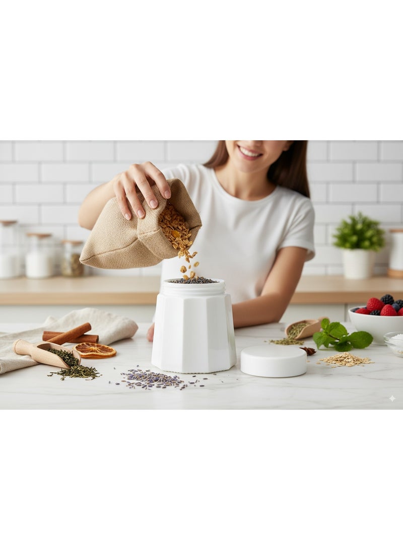 CROCO JAR Premium Color Coated & Printed Design 300 ML JUBILEE OPK WHITE JAR -2 PCS - Image 4