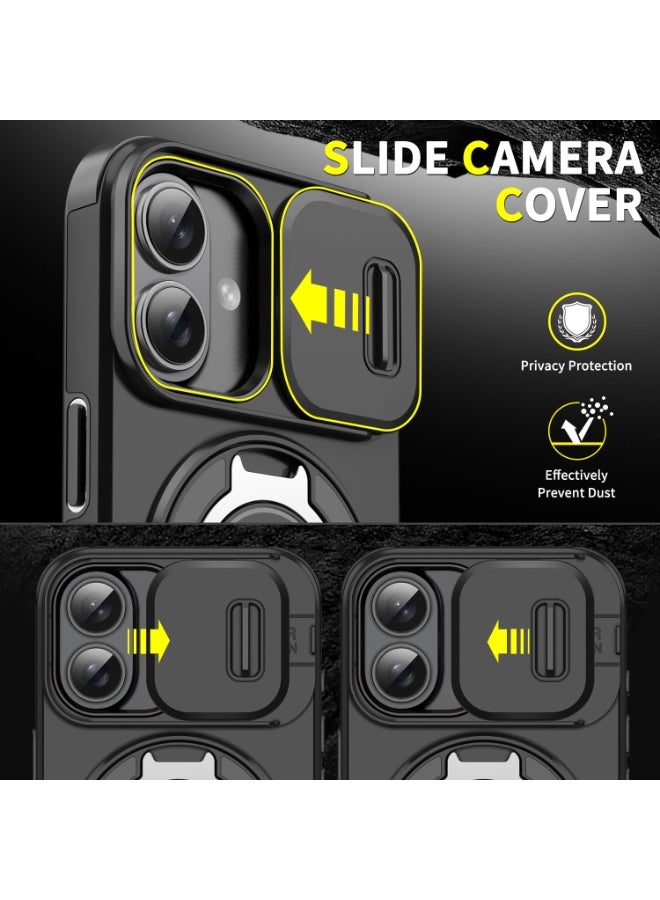 general Case for iPhone 16 Plus with Camera Protection Cover, Mobile Phone Case Integrated Stand, Compatible with Magnetic Car Mounts - Robust Protective Case for iPhone 16 Plus - Image 4