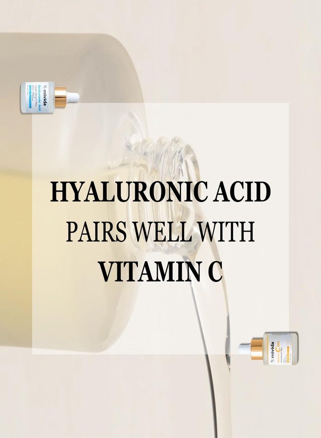 Mivida 20% Premium Vitamin C serum + Hydrating Hyaluronic-Acid Serum For Face | Facial Skincare Set| No-Artificial-Colors, sensitive skin safe (2 x 1 Fl Oz / 30ml) - Image 5