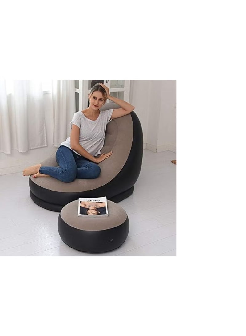 Portable Inflatable Air Sofa with Footrest – Lazy Lounge Chair for Home, Camping & Outdoor Relaxation - Image 5