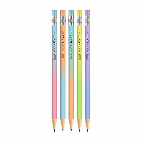 Flair Move 2.0mm Mechanical Pencil – Pack of 20 | Extra Dark 2B Lead | Refillable Eco-Friendly Pencils with 2 Sharpeners & 2 Erasers | Smooth Writing & Drawing for School, Office & Artists - Image 3