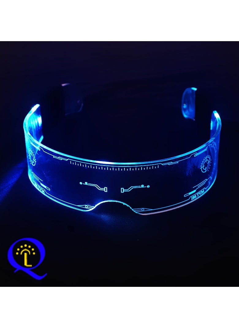 Generic - LED Glasses for Party with 7 Colors Changing Flashing Neon Glasses Battery Version - Image 1
