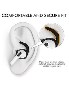 KASTWAVE 3 Pairs Ear Hooks Covers for AirPod Pro (Added Storage Pouch) Anti-Slip Ear Tips Compatible with Apple AirPod Pro (Black)  - Image 4